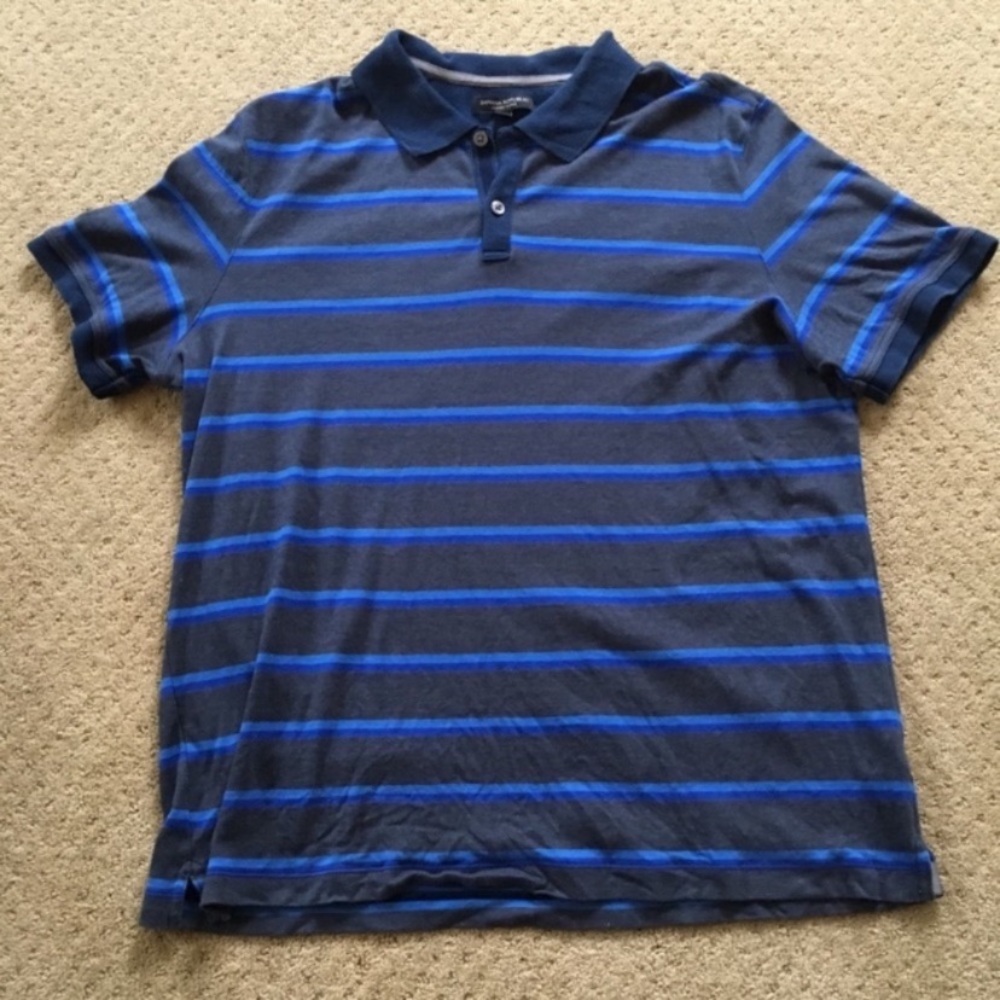Banana Republic men’s short sleeve collar striped polo XL